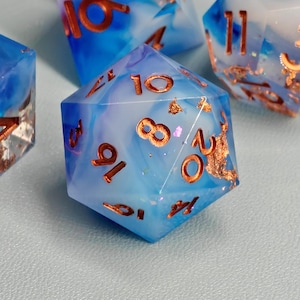 Colorful Clouds DND D6, D20 Dice, Dungeons and Dragons, Sharp Edge D&D Dice Full Set, Polyhedral RPG Dice Set, DND Gift