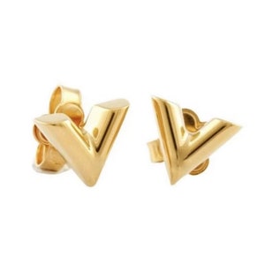 Gold V Shape Earrings, V Shaped Stud Earrings, Classic Earrings, V Shape Stud Earrings, Minimalist Stud, Dainty Studs, Classic Chic, Gifts