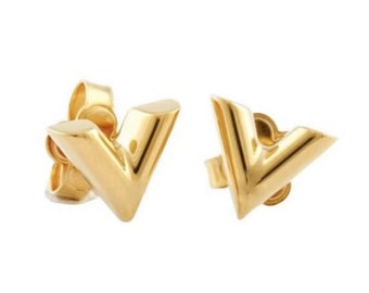 Gold V Shape Earrings, V Shaped Stud Earrings, Classic Earrings, V Shape Stud Earrings, Minimalist Stud, Dainty Studs, Classic Chic, Gifts