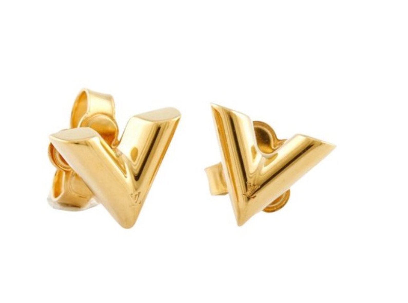Essential V-Shaped Earrings Unisex GOLD Titanium Steel  Etsy
