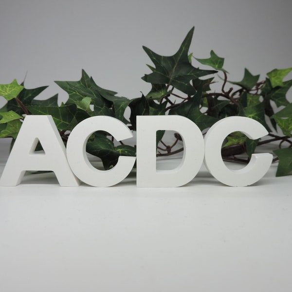 Deko Rohling Schriftzug "ACDC" Dekoration, Höhe 4cm Geschenk zum bemalen, basteln, verzieren, Dekoration, Geschenk, Muttertag