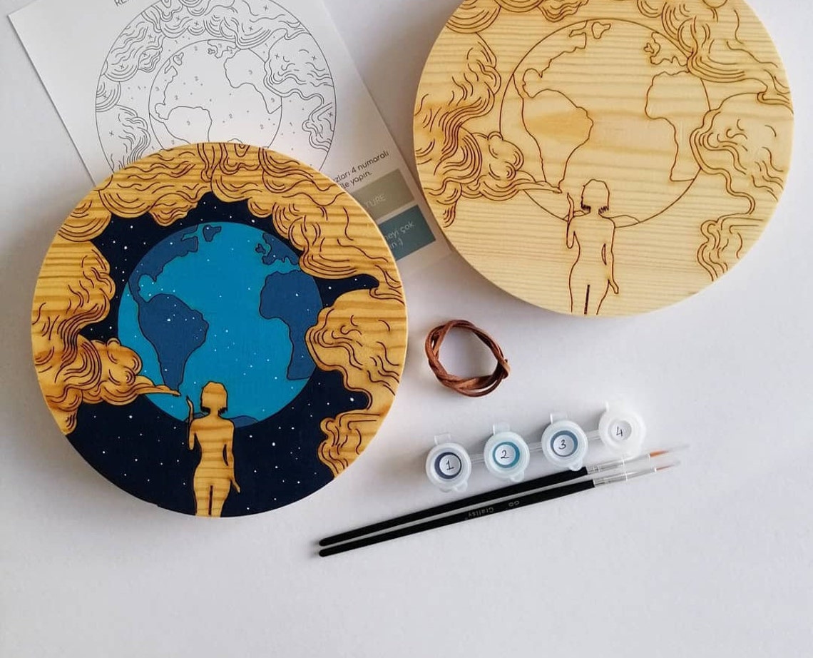 Paint By Numbers Wall Art Wood Wall Art DIY Wall Art Etsy