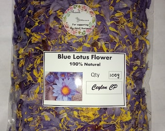 100% Organic Egyptian Blue Lotus, Premium Blue Lotus Flowers, Chakra Lotus, Meditation Tea, Tea for Yoga, Buddhism 25KG Whole Flowers