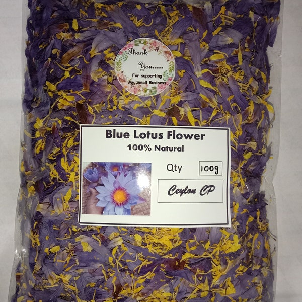 100% Organic Egyptian Blue Lotus, Premium Blue Lotus Flowers, Chakra Lotus, Meditation Tea, Tea for Yoga, Buddhism 25KG Whole Flowers