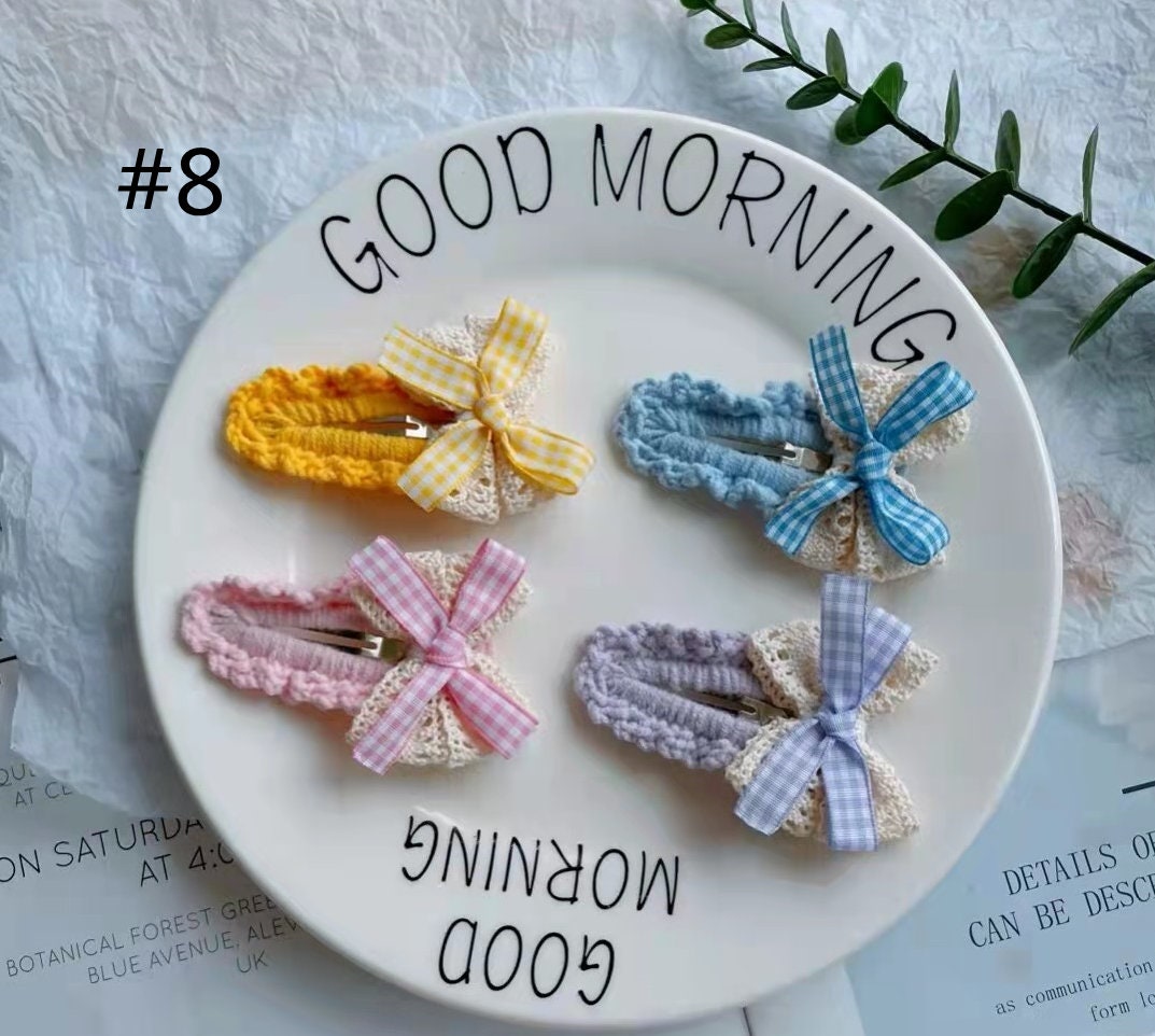 Hair Clip Crochet Crochet Hair Accessories Handmade Crochet Etsy