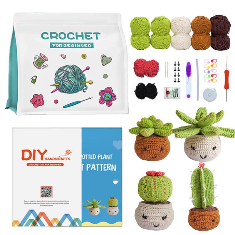 MODDA Crochet Kit for Beginners with Video Course, Includes 20 Color of Yarns, Needles, Hooks, Accessories Kit, Canvas Tote Bag, Crochet Starter Kit