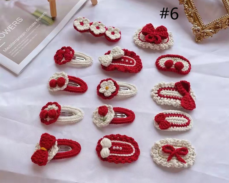 Hair Clip Crochet Crochet Hair Accessories Handmade Crochet Etsy