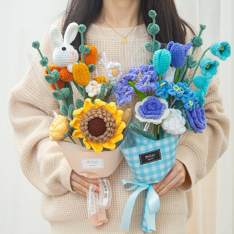 Dolls and Flowers Handcrafted Crochet Bouquets Bouquet of Etsy