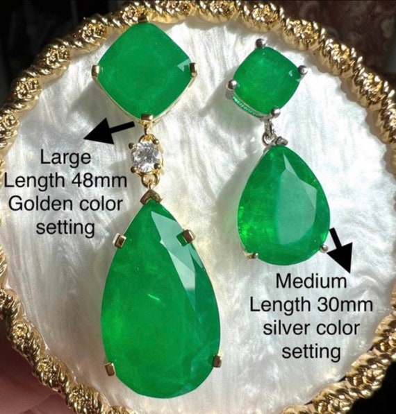 Emerald Green Aura Studs — GLDN