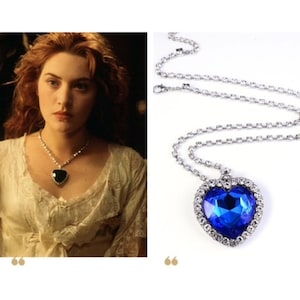 Titanic Blue Diamond Style Blue Crystal Necklace Luxury gift Necklace, Inspired by Titanic, Rose Necklace from Titanic