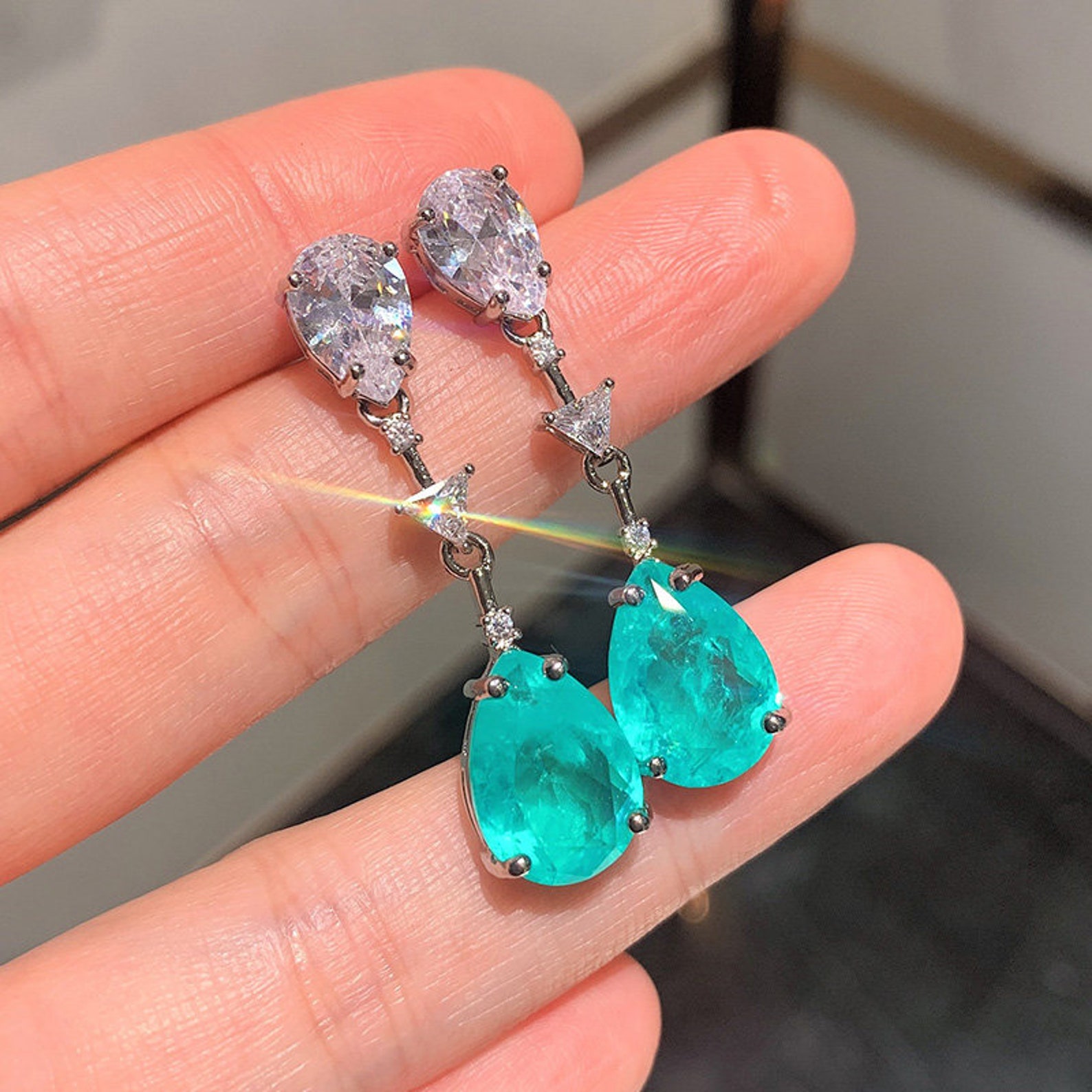 PARAIBA Blue Jewelry Earring/ Pendant TOURMALINE Magnificent Etsy