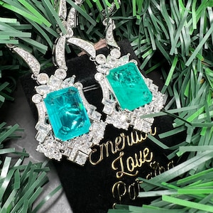 PARAIBA Neon Blue Pendant Huge Pendant, Halo Paraiba TOURMALINE, Magnificent Exotic Neon Vivid Blue Neon Glow Blue Paraiba Pendant 18KGP