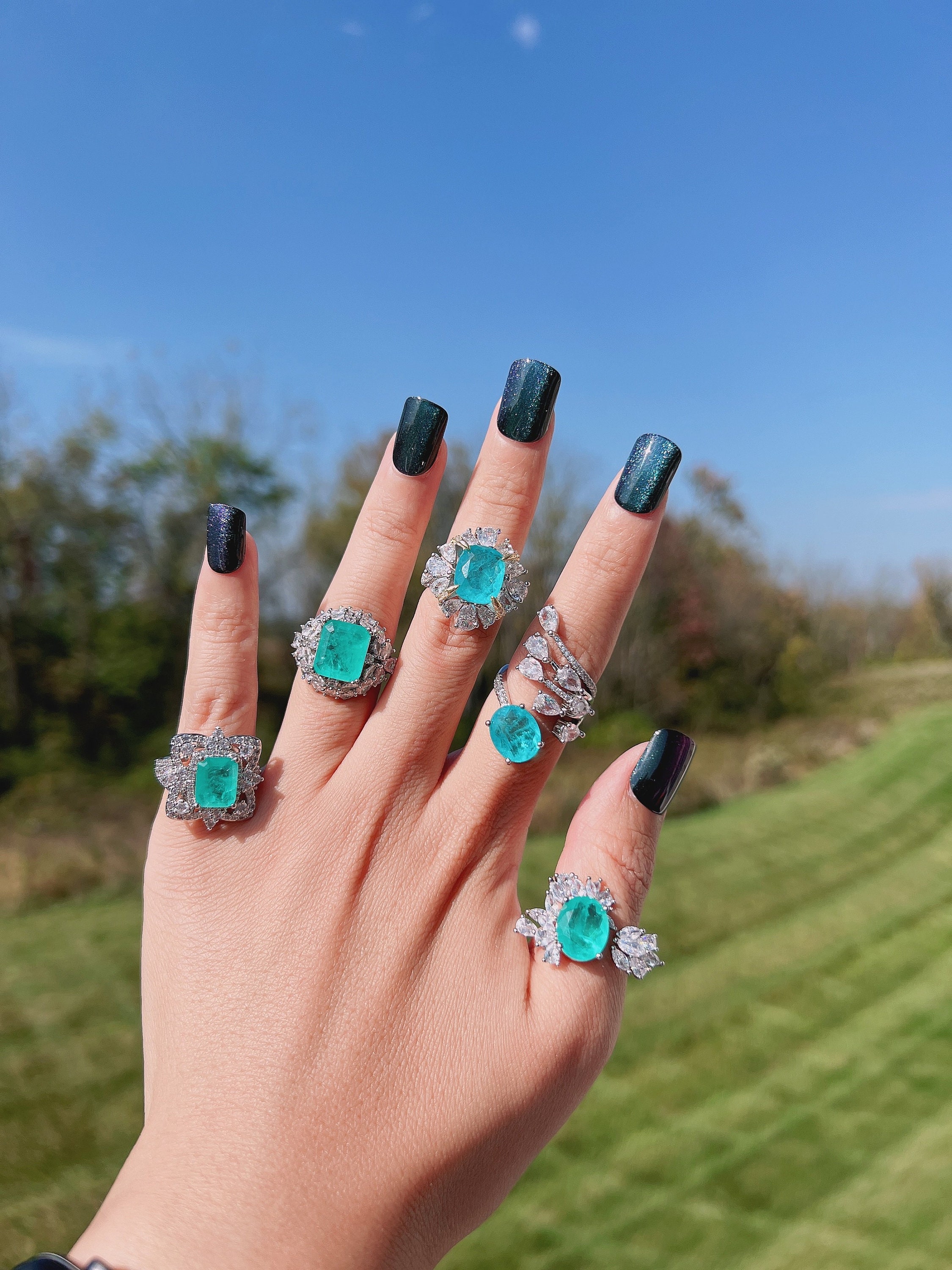 アクセサリー Adlin Hue Paraiba Tourmaline Ring Ayin Paraiba