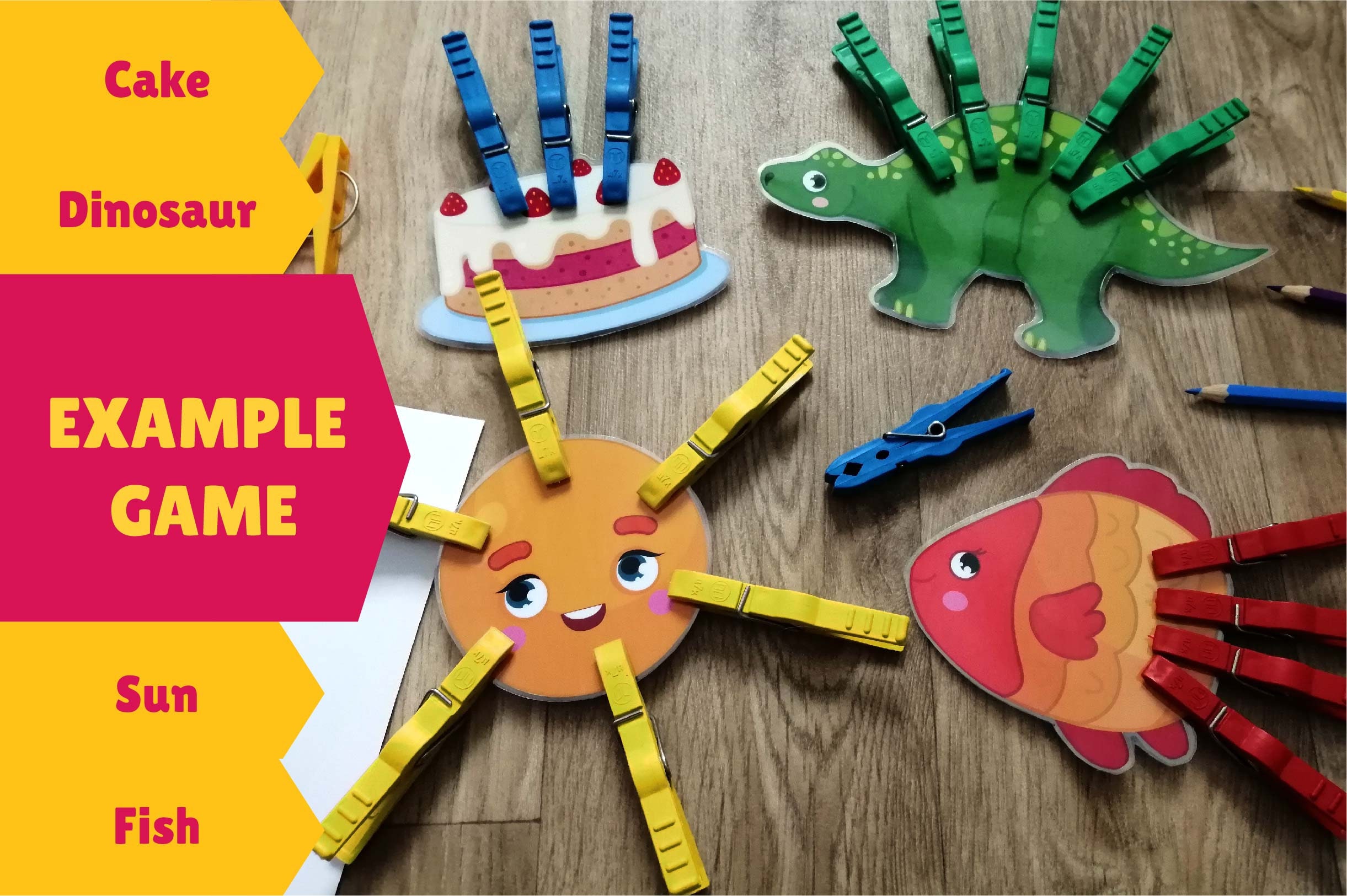 Clothespins Game Printable Preschool Kids Activity Paper Etsy