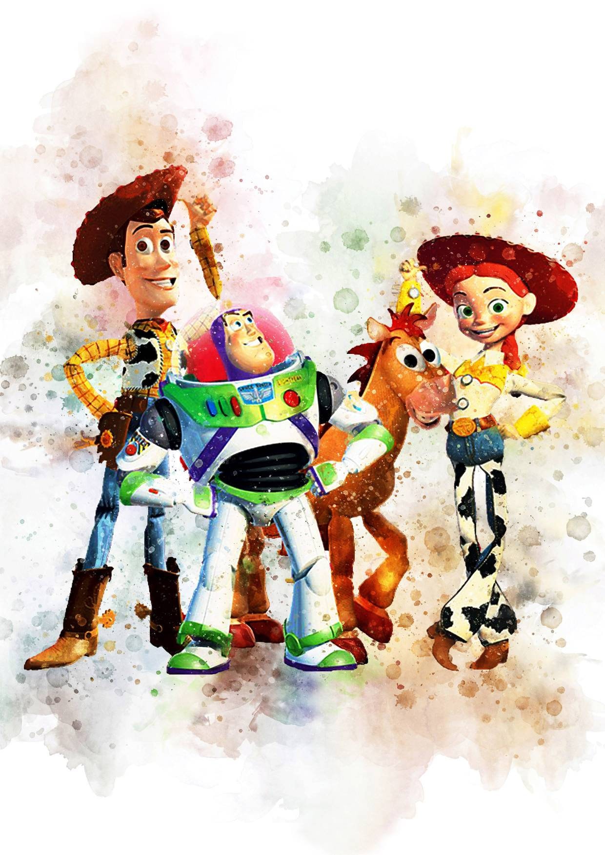 A3 A4 Toy Story 1 2 3 4 Prints HQ Unframed Boys Room Etsy UK