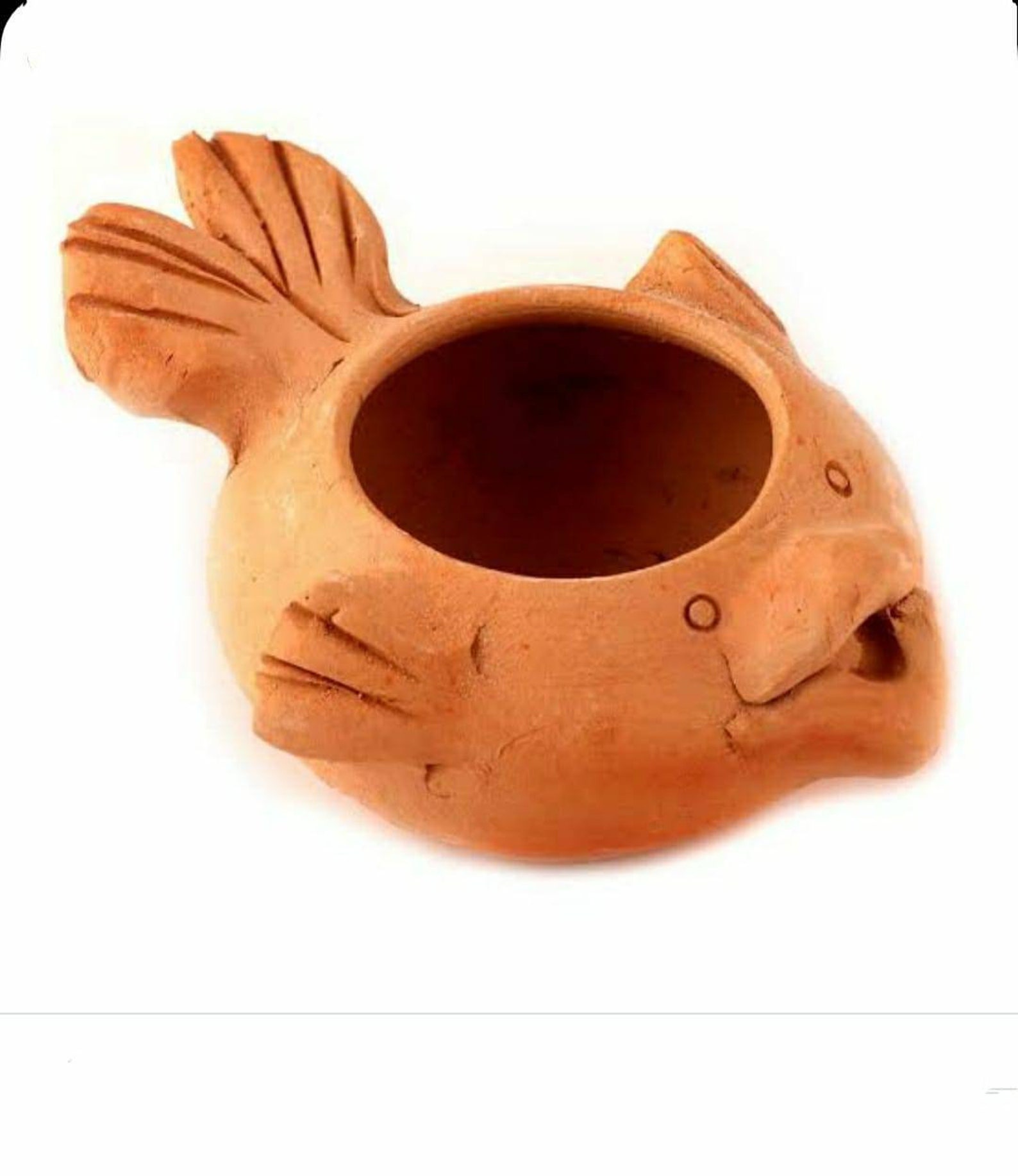 Terracotta fish pot for home decor 1 pot Etsy