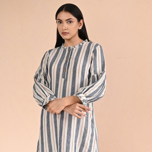 midi 3 4 sleeve dresses for wedding guest Elegant 3/4 3D Floral Dress 3% elastane 436 Wedding Guest Dress, Linen Dress