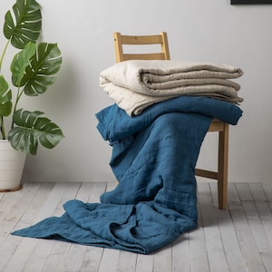 Natural Linen Quilt/ Blanket Bedspread/ 100% Linen Handmade Traditional Quilt/ Light weight Comforter/ King/ Queen/ Double/ Twin Size Quilt image 1