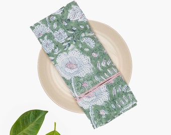 Linen napkins with Floral Print. Set of 2 linen napkins. Various colors. Handmade, Pre washed linen napkins. Table linens