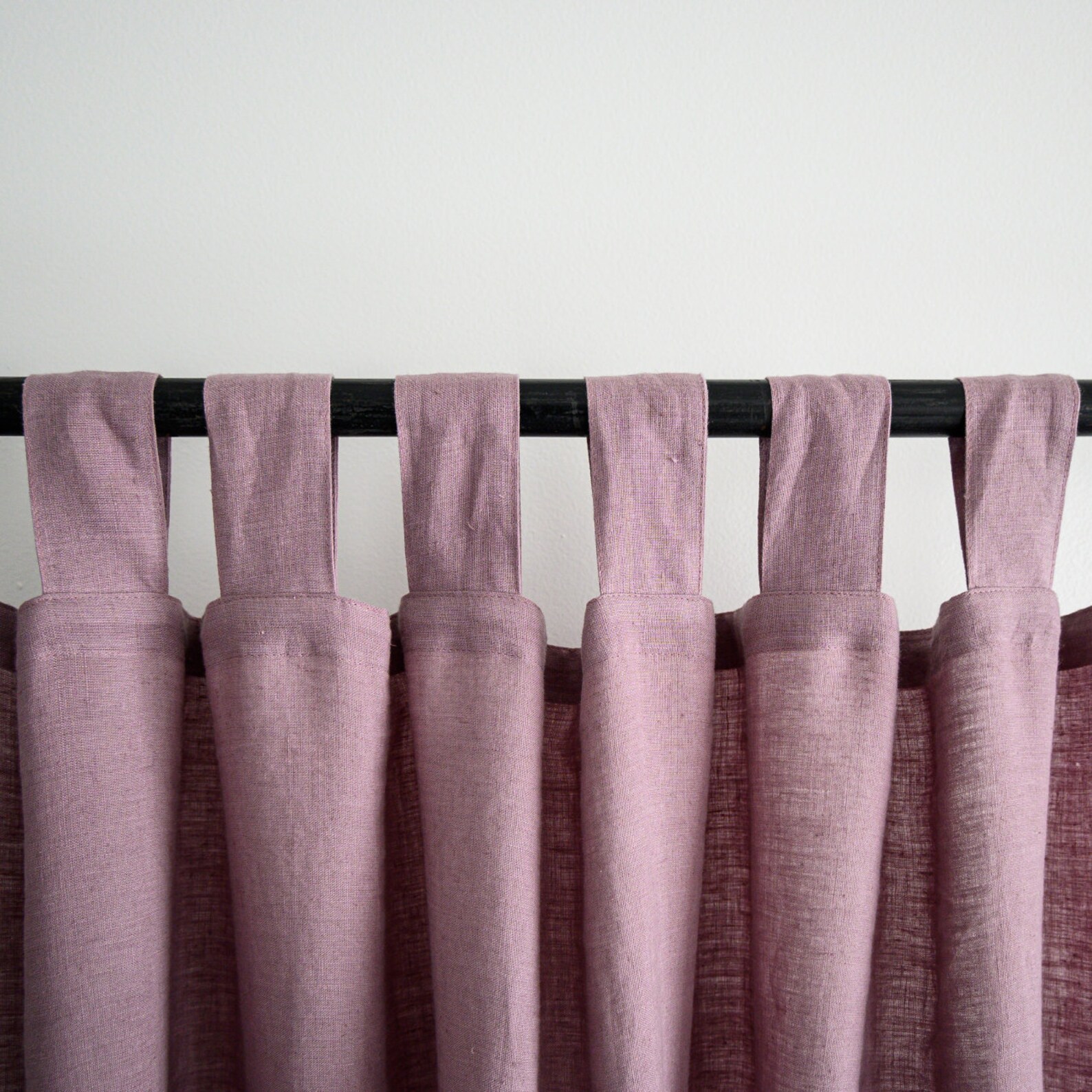 Linen Cafe Curtain Linen Everyday Loop Top Curtain Linen Etsy