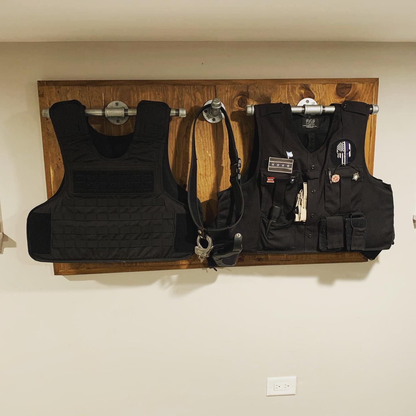 Vest Rack / Bullet Proof Vest Rack / Law Enforcement Wall Accessories