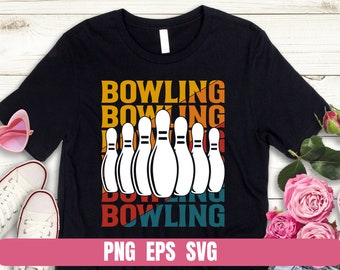 Diseño Png Eps Svg Bowling Pin Sport Printing Tshirt Digital File Descargar