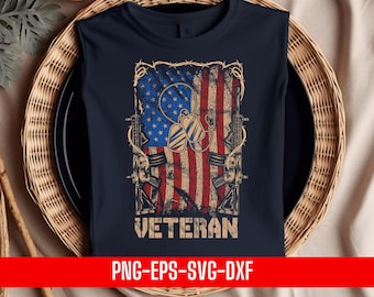 Design för veteranminnesdagen | Patriotisk militär (svg, png, eps, dxf) (digital nedladdning)