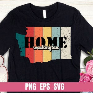 Washington Home States Map Design Png Eps Svg Printing Tshirt Digital File Télécharger