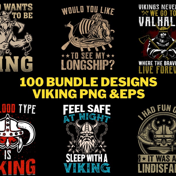 100 Bundle Design PnG and EPS Viking Printing Sublimation DTG Tshirt PNG Digital File Download