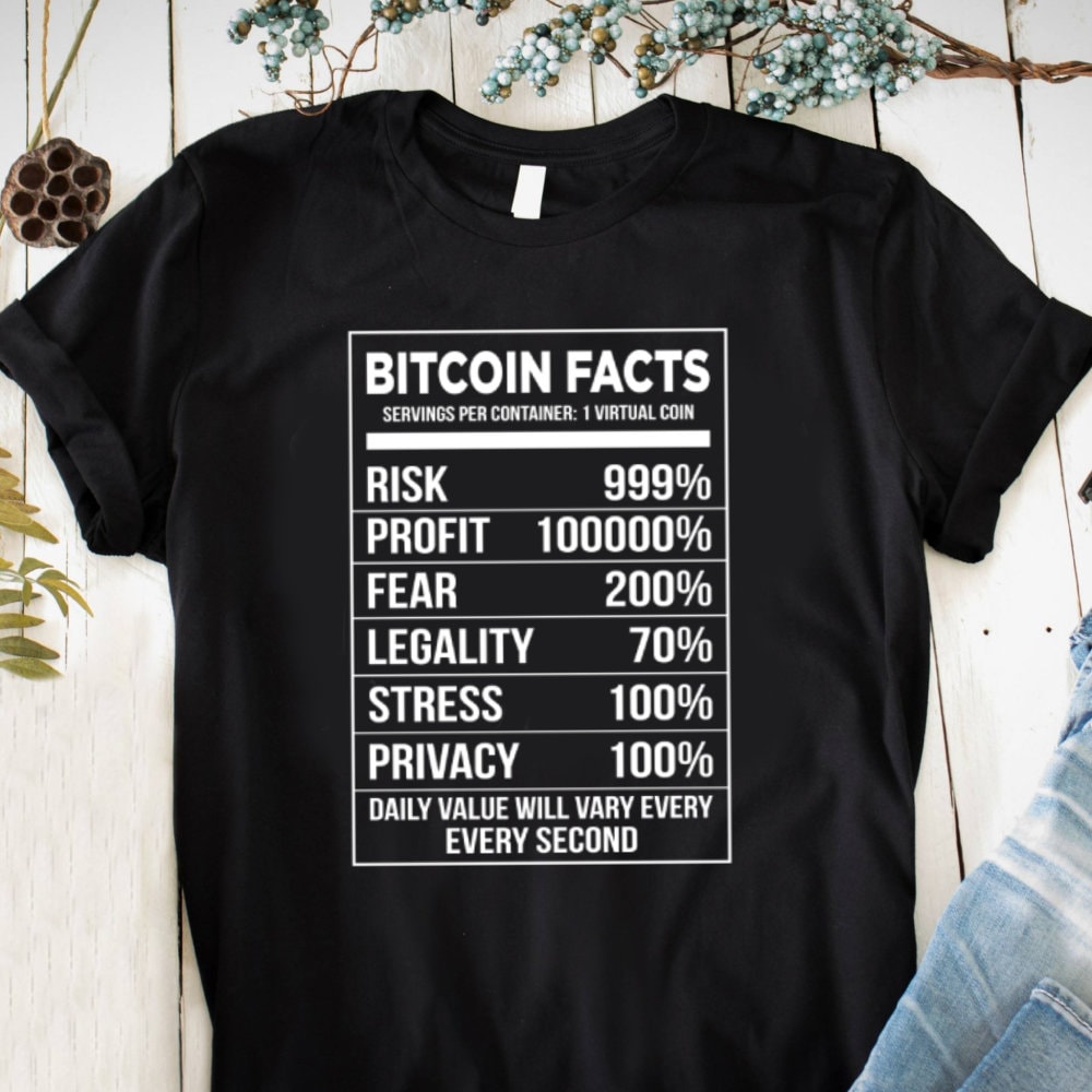 PNG Design Fun Facts Bitcoin BTC Crypto Printing T-shirt DTG Digital File Download