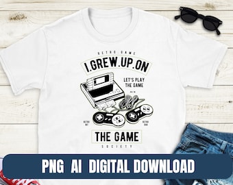 Video Game Society T-Shirt Design PNG EPS (Digital Download)