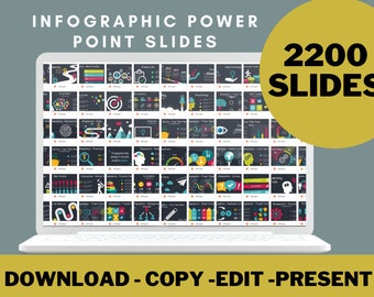 PowerPoint Slides with 2200 Infographics Templates PPT Slide Bundle