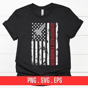 Aerospace Engineer Rocket USA Flag (png, svg, eps) (Digital Download)