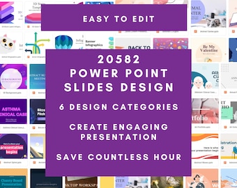 Pacchetto di diapositive di 20582 modelli di PowerPoint: 6 temi di design (PPT)