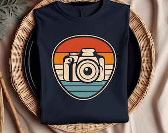 Fotografia com câmera PNG EPS | Design para camiseta de fotógrafo | Download digital para sublimação de câmera vintage