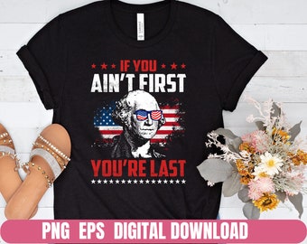 4th July George Washington T-shirt Design (PNG EPS Digital File)