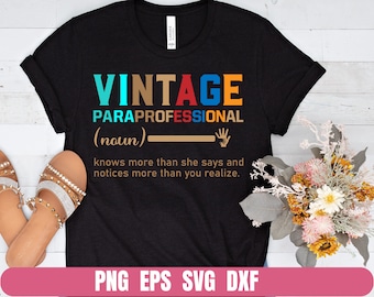 Paraprofessional Definition, Vintage Style Design (Digital Download)