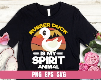 Rubber Duck Spirit Animal Design, T-shirt Sublimation (Digital File)