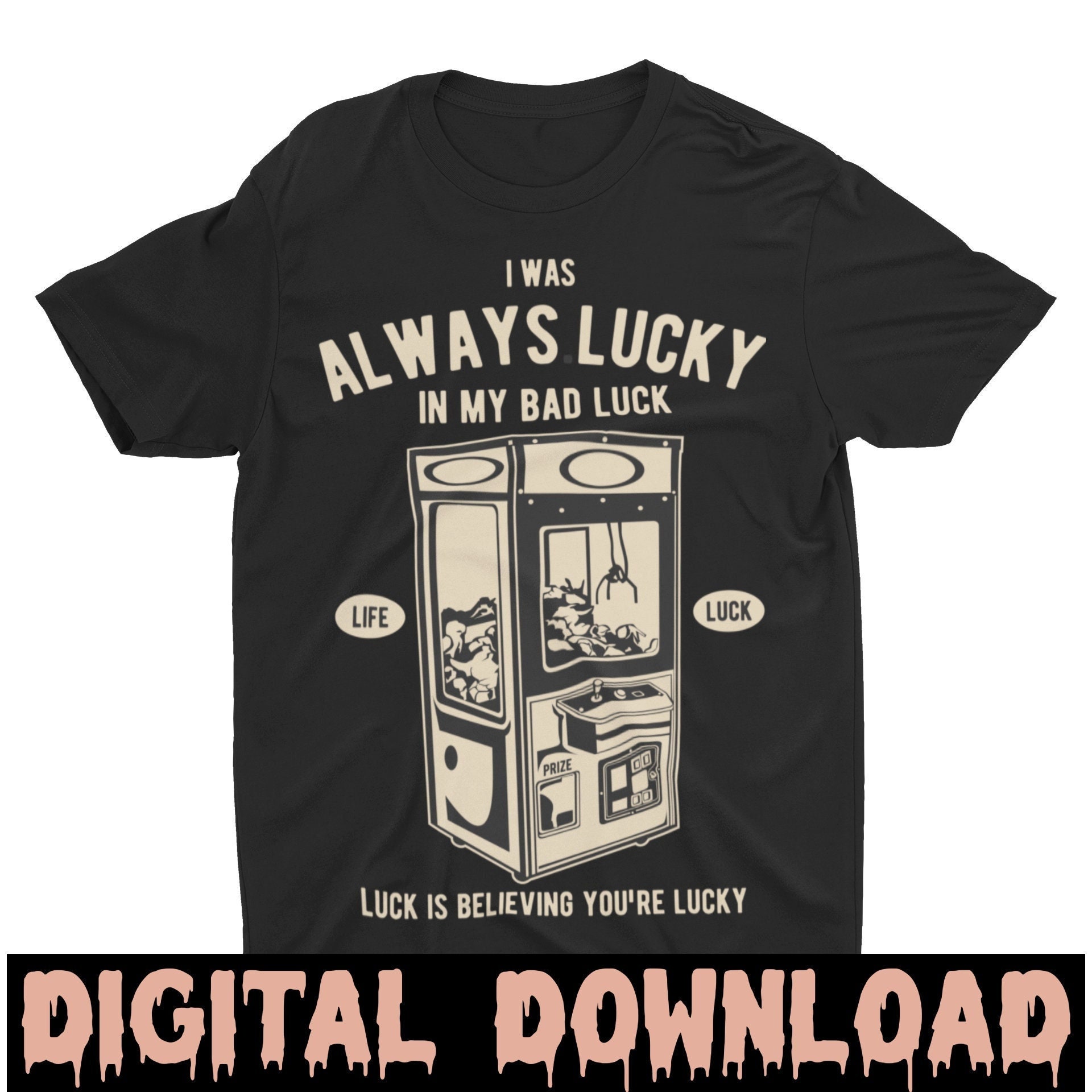 Claw Machine Lucky Graphic, T-shirt Sublimation Design (digital 