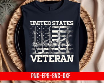 US Army Veteran SVG | Patriotic Clipart, T-Shirt Design (Digital File)