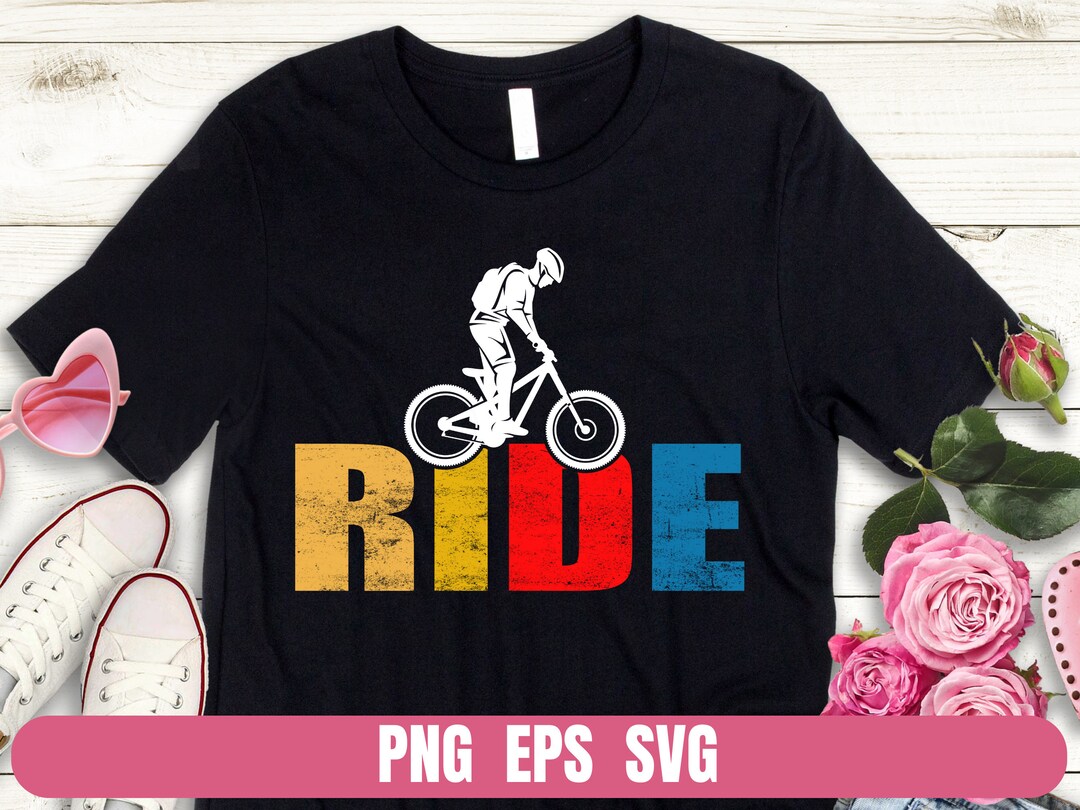 Design PNG Svg EPS Ride Bicycle Printing Sublimation Tshirt PNG Digital ...