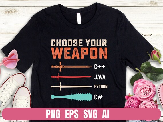 Software Developer Weapon T-Shirt Design (Digital Download)