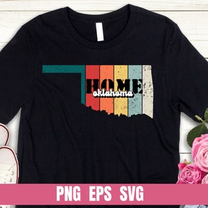 Oklahoma Home States Landkarte Design Png Eps Svg Druck Tshirt Digitale Datei Download