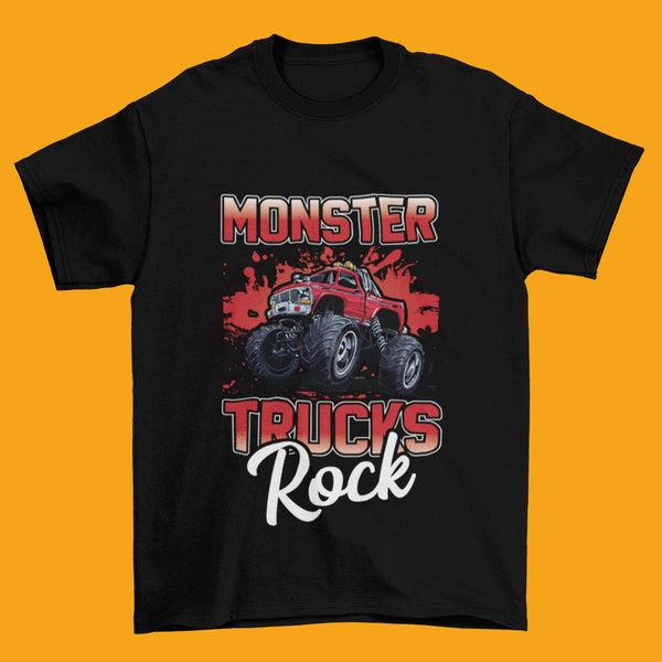 Design PNG Monster Trucks Rock T-shirt Digital File Download Clipart