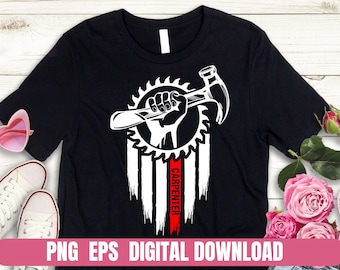 Woodworking Carpenter Printing T-shirt DTG Printing Digital File Download Png Eps Ai Design Carpentry