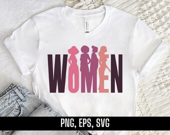 国際女性デーデザインプリント昇華TシャツPng Eps SVGデジタルファイルダウンロード