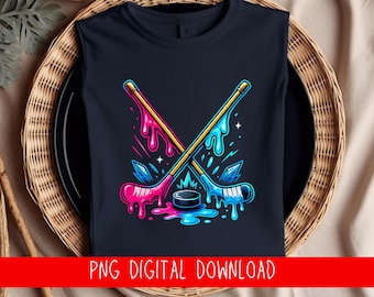 Tropfen Eishockey PNG | Cooles Sport Fan T-Shirt Design (Digitaler Download)