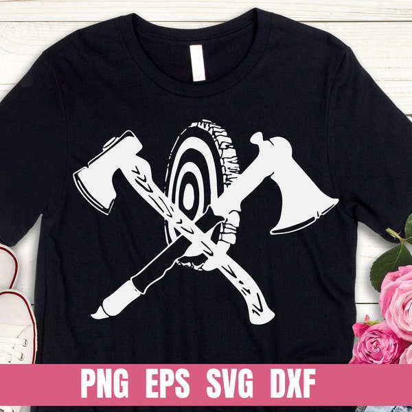 Axe Throwing Design Png Eps Svg Dxf  Printing Sublimation Tshirt PNG Digital File Download