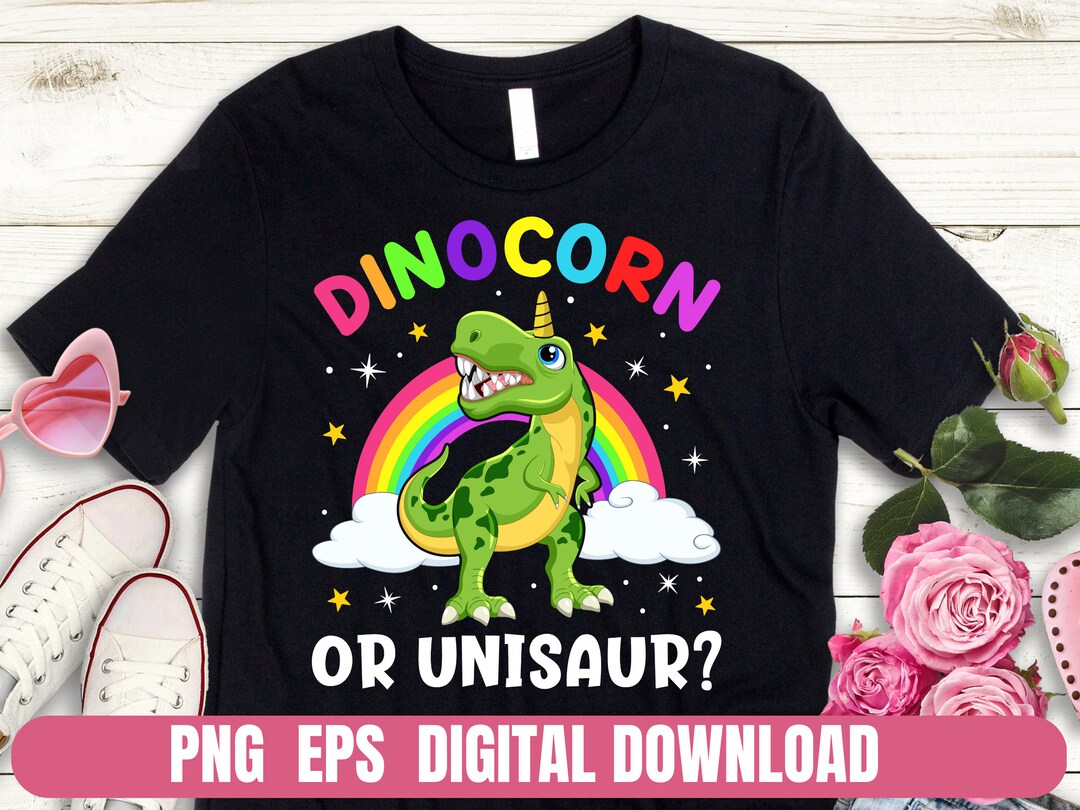 PNG EPS SVG Design Dinocorn or Unisaur? Dinosaur T-shirt Sublimation ...