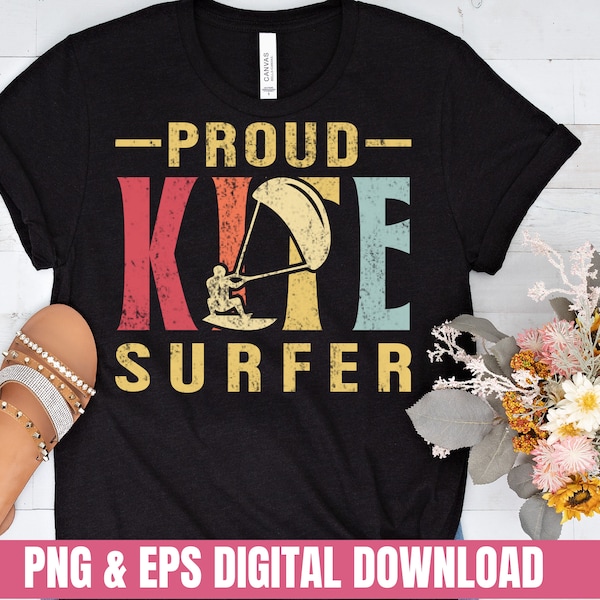 Kiteboarding Kitesurfing Design Png Eps Printing Sublimation Tshirt Digital File Download